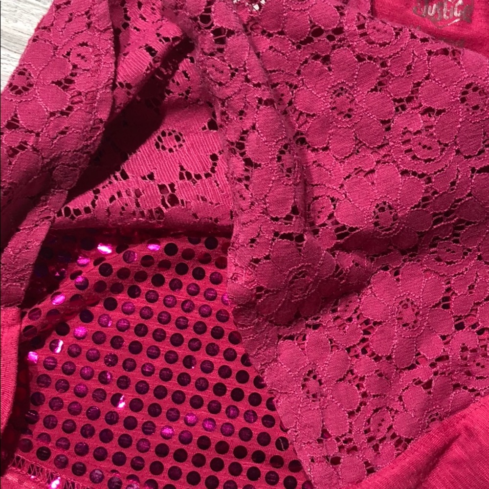 Girls Justice Sequin Razor Back - Picture 4 of 5